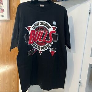 Vintage 1996 Chicago Bulls Eastern Conference Champions Black Graphic Tee